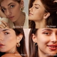 thumbnail image 4 of Set de pendientes Faxhion Gold Hoop, 46 pares, para mujer, con perla, 4 of 5