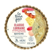 La Terra Fina Lorraine Quiche with Bacon & Swiss Cheese – 6 oz, Frozen Tray, Made with Egg White