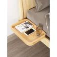 thumbnail image 2 of Cabecero de dormitorio sencillo, estante para proyector sin perforaciones, soporte para teléfono móvil junto a la cama, estante para bañera de madera maciza, 2 of 5