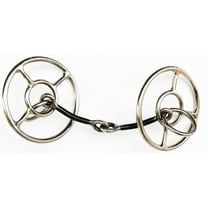 Horse Western 4.5" Mouth Double Ring Single Joint Sweet Iron Snaffle Bit 35604