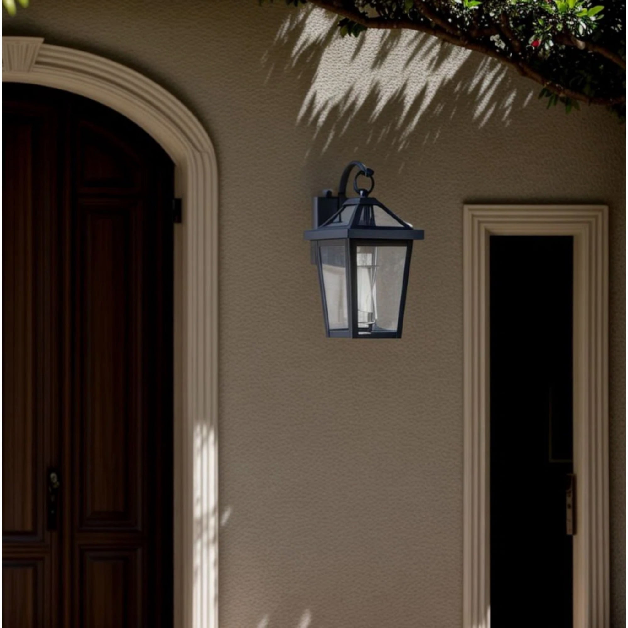 13" Dusk to Dawn Outdoor Wall Lights, Modern Waterproof Exterior Lighting Fixture, Black Anti-Rust Outdoor Lantern Light Wall Mount for Porch, Garage, Entryway, Patio