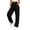 Black, variant on Womens High Waisted Wide Leg Cargo Pants Drawstring Quick Dry Ripstop Trousers with Pockets Casual Workout Travel Hiking Pants Navy