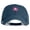 Dark blue, variant on Mirrored Spiral Pinwheel Flower Iron On Patch Denim Cap - Light blue OSFM