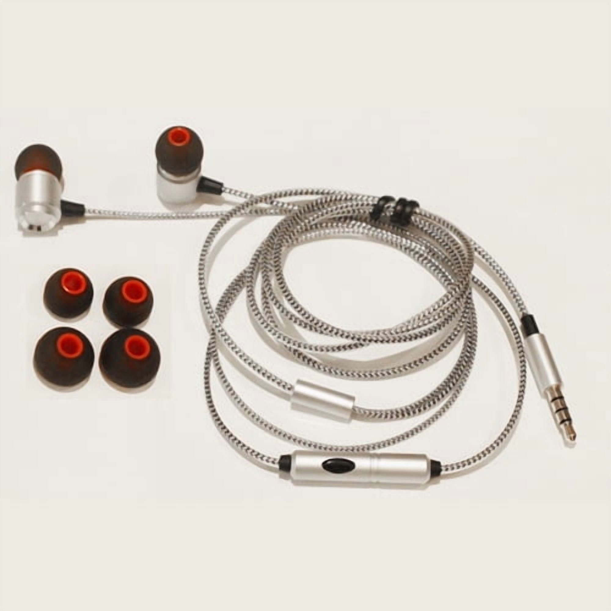 Wired Earphones for Motorola Moto Tab G62/Tab G70 - Hi-Fi Sound Headphones Handsfree Mic Headset Metal Earbuds In-ear Earpieces Microphone