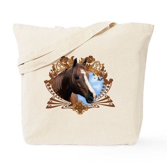 CafePress - Horse Head Crest Tote Bag - Unisex Canvas Tote Bag, Beige, 1-Piece