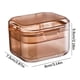 thumbnail image 3 of Caja portátil para baño de dentaduras postizas | Vaso limpiador de retenedores de 3 capas con filtro | Recipiente de viaje para remojar dentaduras postizas, protectores bucales y alineadores |, 3 of 5