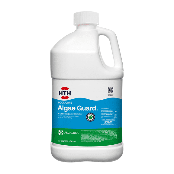 HTH Pool Care Algae Guard 10 for Swimming Pools, Pool Chemicals, 1 gal