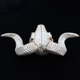 thumbnail image 3 of Yin Yang Attrape-Rêves Filet Circulaire avec Plumes Perles & Tête de Mouton en Résine Skull Tête Murale Animal 3D Longhorn, 3 of 8