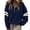 Navy_#08, variant on Sewkxo Women Half Zip Striped Pullover Lapel Zipper Up Long Sleeve Sweatshirts Solid Trendy Loose Fit Casual Quarter Zip Tops,Navy S