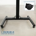 thumbnail image 5 of VIVO Black Pneumatic 36" Mobile Height Adjustable Two Platform Standing Desk, 5 of 8