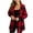 Red, variant on Plaid Flannel Shirts for Women Casual Long Sleeve Button Down Shacket Jacket Fall Boyfriend Blouses Tops with Pockets