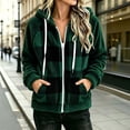 thumbnail image 6 of QUNYINEY Plaid Womens Jacket Sherpa Fleece Hooded Full Zip Winter Outerwear Jackets Long Sleeve with Pockets Warm Coats, 6 of 6