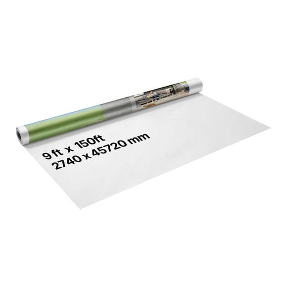 VEVOR House Wrap, 9 x 150 ft, 0.13 mm Thick Vapor Barrier, Heavy Duty Plastic Sheeting for Tear-resistant, Drop Cloth Vapor Barrier Covering for Residential & Commercial Construction, White