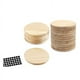 thumbnail image 1 of 20 posavasos de madera sin terminar, posavasos de madera redondos en blanco de 4 pulgadas para manualidades con puntos de silicona antideslizantes, 1 of 4