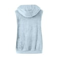 thumbnail image 5 of Qetyuw Women's Fuzzy Sherpa Fleece Vest Sleeveless Full Zip Up Hooded Jacket Fall Winter Lightweight Casual Coat, 5 of 5