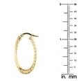 thumbnail image 3 of KoolJewelry 14k Yellow Gold Overlapping Double Oval Hoop Earrings, 3 of 4