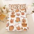 thumbnail image 5 of Erosebridal Capybara Full Size Sheets,Cute Rodent Animals Bed Sheets For Kids Teens 4-Piece, 5 of 6