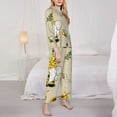 thumbnail image 4 of Disketp Pajamas Set Long Sleeve Sleepwear Womens Button Down Nightwear Pj Sets-Gnomes Bees And Sunflowers, 4 of 9