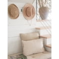 thumbnail image 5 of Natural Beige Fringe So Soft Linen Pillows 14x20 Down Alternative Insert, 5 of 12