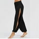 thumbnail image 4 of Gibobby Pantalones de yoga Color Sólido Pantalones Ocio Mujer Correr Estiramiento Ejercicio Dividir Yoga Pantalones(Negro,M), 4 of 5