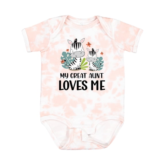 Inktastic Zebra My Great Aunt Loves Me Boys or Girls Baby Bodysuit