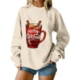 thumbnail image 2 of EchfiProm Christmas Sweatshirts for Women Pullover Sweatshirt Oversized Festive Vintage Adults Shirts Xmas, 2 of 5