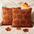 thumbnail image 4 of Oceanwell New Plush 3D Pumpkin Throw Pillows Covers - Fall/Christmas/Thanksgiving Decor, Cozy Textured Cushions for Couch/Bed,A, 45X45cm, 4 of 4