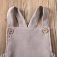 thumbnail image 3 of Newborn Baby Corduroy Sleeveless Romper Solid Color Backless Jumpsuit, 3 of 8