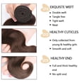 thumbnail image 3 of Cabello humano #4 Brown Bundles, chocolate, ondulado, 60, 65, 70 cm, 3 of 9