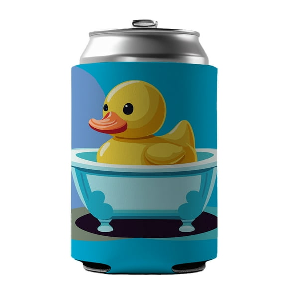 Rubber Ducky Duck Cute Drink Beer Soda Insulated Sleeve Holder Can Cooler Hugger