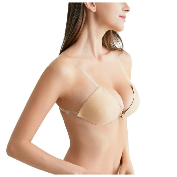 Fashion Clear Disposable Underwire Bra Women's Full Cup Push Up