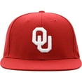 thumbnail image 2 of Men's Top of the World Crimson Oklahoma Sooners Team Color Fitted Hat, 2 of 4