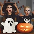 thumbnail image 2 of Halloween Ghost Plush Pillow, Cute Ghost Shaped Cushion Soft Ghost Decorative Throw Pillow For Fall Halloween Home Sofa Indoor Party Decor(White-10.62"), 2 of 5