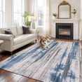 thumbnail image 2 of 6'x9' Area Rugs, Vintage Blue Grey Indoor Outdoor Area Rug for Living Room Bedroom, Modern Retro Abstract Art Washable Bathroom Rugs Kitchen Floor Carpet Mats Home Decor Aesthetic, 2 of 8