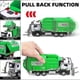thumbnail image 3 of Garbage Truck Toys for Kids,Garbage Truck Metal Diecast Cab,Pull Back Garbage Truck Toy with Lights and Sounds,Recycling Truck Toy with Trash Cans and, 3 of 4