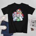 thumbnail image 4 of Meowy Christmas Cat T-Shirt Cute Santa Hat Cats Gift for Cat Lovers Women Men Kids Top, 4 of 5