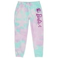 thumbnail image 4 of Barbie Girls' So Extra Tie-Dye Lounge Sleep Jogger Kids Sweat Pants, 4 of 6