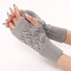 thumbnail image 5 of Guantes de invierno para mujer, guantes de punto sin dedos, guantes para pantalla táctil para escribir y conducir, 5 of 5