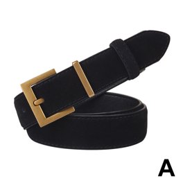 Faux Leather Belt with Gold Buckle - Vintage Style for Jeans Dresses VONMELLI 2 Pack Women main image 4