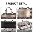 thumbnail image 4 of Large Capacity Tote Bag,Brown and White Checkerboard Pattern Handbag Fashion Luxury Tote Bag,15.7"x13"x 5.1" Inches,Laptop Compatible, 4 of 6