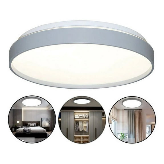 Lámpara De Techo Homefits Plafón Led 24w Gris 3000k
