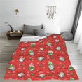 thumbnail image 5 of Rateoe merry Christmas gnome Print Fuzzy Fleece Throw Blanket Extra Large,Super Soft,Fluffy and Warm Blankets for Couch,Bed,All Season Use (60"x50"), 5 of 8