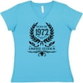 thumbnail image 3 of Inktastic Born in 1972 Limited Edition Women's V-Neck T-Shirt, 3 of 5