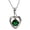 Green, variant on Stainless Steel Sentiment Grandma's Purple Crystal Heart Pendant
