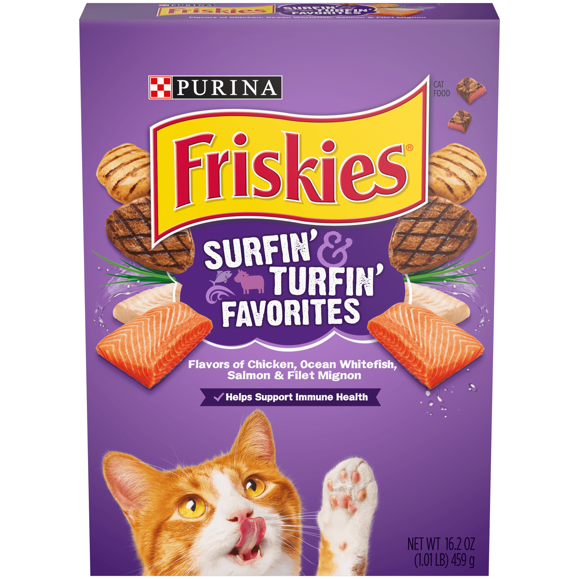 Friskies Surfin' & Turfin' Favorites Adult Dry Cat Food, 16.2 oz