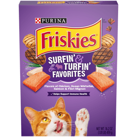 Friskies Surfin' & Turfin' Favorites Adult Dry Cat Food, 16.2 oz