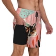 thumbnail image 2 of Fuzoiu Colorful Cat With Flowers Print Men's Swim Shorts,Quick-Dry Double-Layer Swim Trunks,Board Trunks,Beach Shorts Swimwear Bathing Suits-Large, 2 of 6