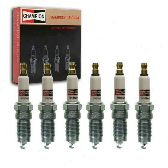 6 pc Champion Iridium Spark Plugs compatible with Ford Explorer Sport Trac 4.0L V6 2007-2010