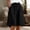 01-Black, variant on Women's Cotton Linen Bermuda Shorts, Elastic Waist Loose Fit 5 Inch Shorts with Side Pockets, Casual Summer Solid Color Knee Length Shorts for Daily Lounge Vacation Wear 08-Wine L