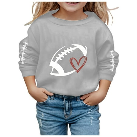 

KTMKH Crewneck Sweatshirts for Girls Boys Letter Print Girl s Hoodie Long Sleeve Soft Sweatshirt Graphic Hoody Kids Cute Pullovers Top Clothes Girls for 3-4 Years